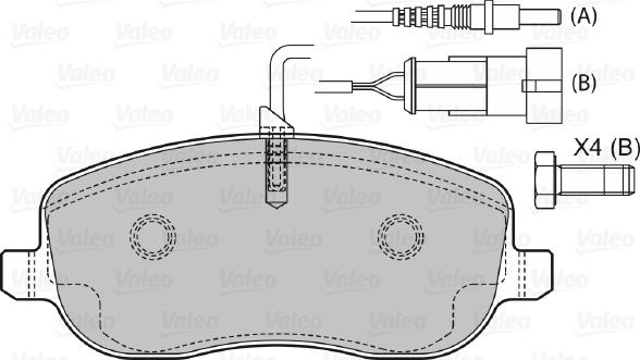 Valeo 598553 - Тормозные колодки, дисковые, комплект autospares.lv