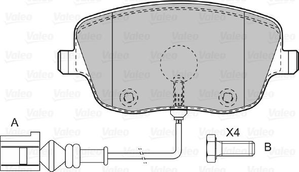 Valeo 598667 - Тормозные колодки, дисковые, комплект autospares.lv