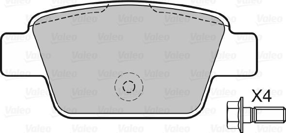 Valeo 598633 - Тормозные колодки, дисковые, комплект autospares.lv