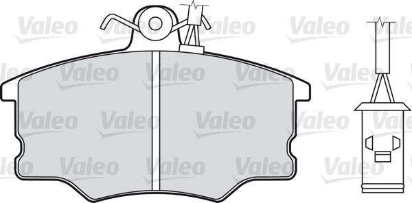 Valeo 598003 - Тормозные колодки, дисковые, комплект autospares.lv