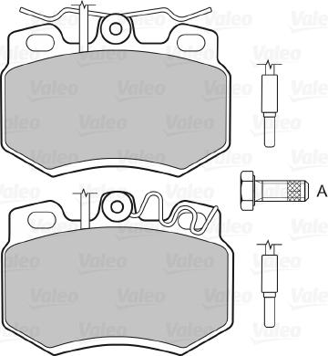 Valeo 598119 - Тормозные колодки, дисковые, комплект autospares.lv