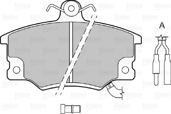 Valeo 598133 - Тормозные колодки, дисковые, комплект autospares.lv