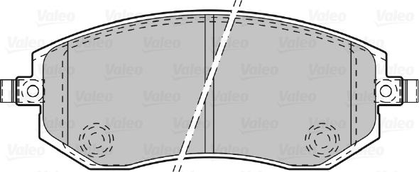 Valeo 598853 - Тормозные колодки, дисковые, комплект autospares.lv