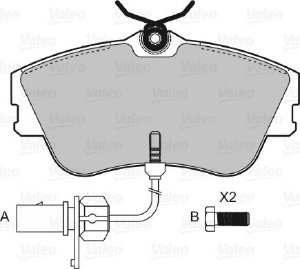 Valeo 598814 - Тормозные колодки, дисковые, комплект autospares.lv