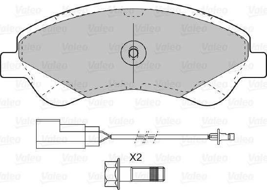 Valeo 598818 - Тормозные колодки, дисковые, комплект autospares.lv