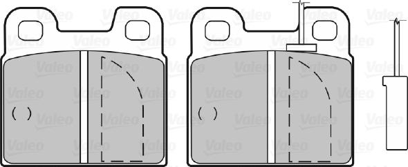 Valeo 598351 - Тормозные колодки, дисковые, комплект autospares.lv