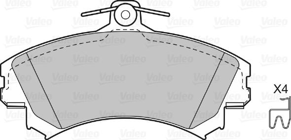 Valeo 598318 - Тормозные колодки, дисковые, комплект autospares.lv