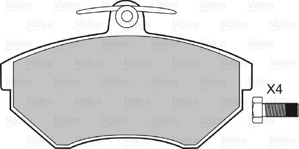 Valeo 598330 - Тормозные колодки, дисковые, комплект autospares.lv