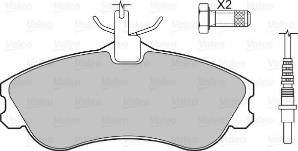 Valeo 598326 - Тормозные колодки, дисковые, комплект autospares.lv