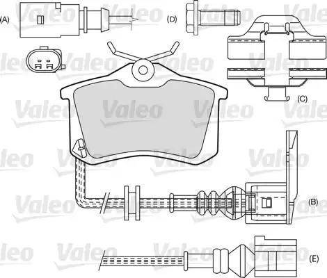 Valeo 598485 - Тормозные колодки, дисковые, комплект autospares.lv