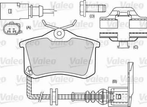 Valeo 540490 - Тормозные колодки, дисковые, комплект autospares.lv