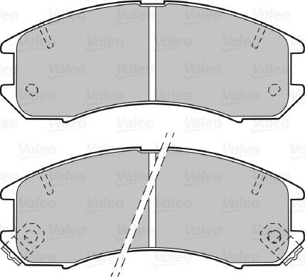 Valeo 598250 - Тормозные колодки, дисковые, комплект autospares.lv