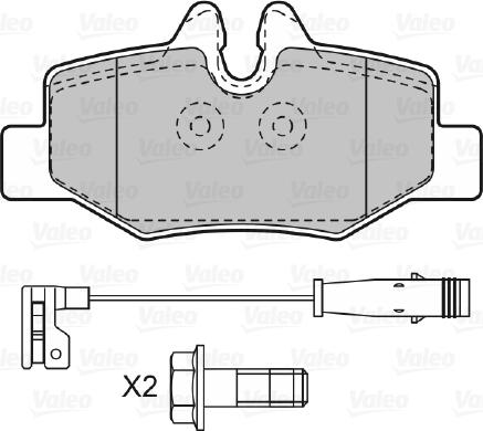 Valeo 598765 - Тормозные колодки, дисковые, комплект autospares.lv