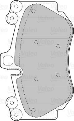 Valeo 598709 - Тормозные колодки, дисковые, комплект autospares.lv