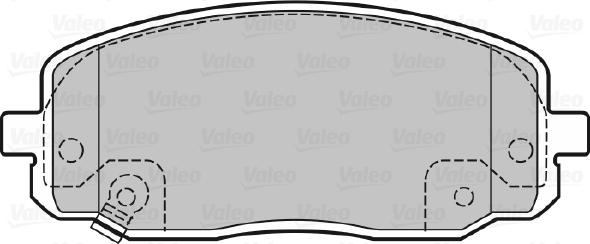 Valeo 598707 - Тормозные колодки, дисковые, комплект autospares.lv