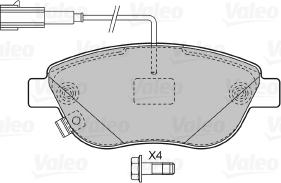 Valeo 598721 - Тормозные колодки, дисковые, комплект autospares.lv