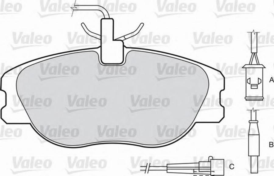 Valeo 540748 - Тормозные колодки, дисковые, комплект autospares.lv