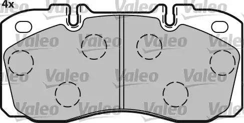 Valeo 541654 - Тормозные колодки, дисковые, комплект autospares.lv