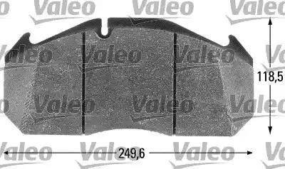 Valeo 541650 - Тормозные колодки, дисковые, комплект autospares.lv