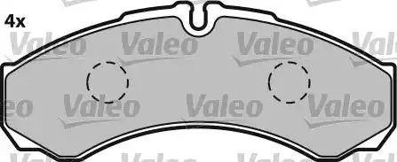 Valeo 541662 - Тормозные колодки, дисковые, комплект autospares.lv