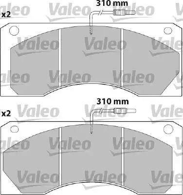 Valeo 541615 - Тормозные колодки, дисковые, комплект autospares.lv