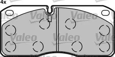 Valeo 541612 - Тормозные колодки, дисковые, комплект autospares.lv