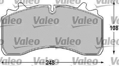 Valeo 541682 - Тормозные колодки, дисковые, комплект autospares.lv