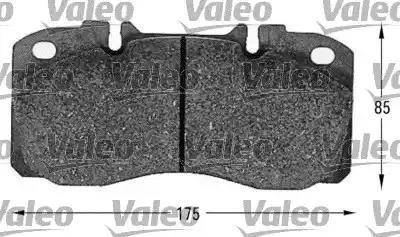 Valeo 541622 - Тормозные колодки, дисковые, комплект autospares.lv