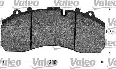Valeo 541681 - Тормозные колодки, дисковые, комплект autospares.lv
