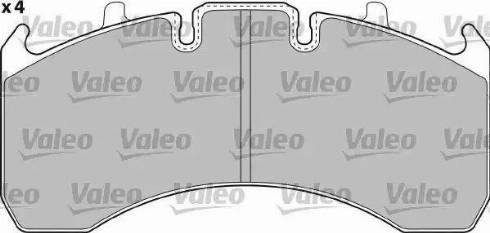 Valeo 541725 - Тормозные колодки, дисковые, комплект autospares.lv