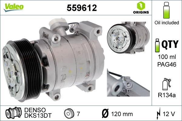 Valeo 559612 - Компрессор кондиционера autospares.lv