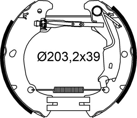 Valeo 554991 - Комплект тормозных колодок, барабанные autospares.lv