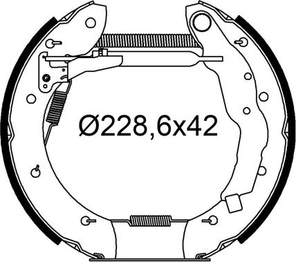 Valeo 554993 - Комплект тормозных колодок, барабанные autospares.lv