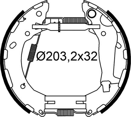 Valeo 554947 - Комплект тормозных колодок, барабанные autospares.lv