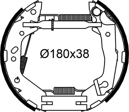 Valeo 554954 - Комплект тормозных колодок, барабанные autospares.lv