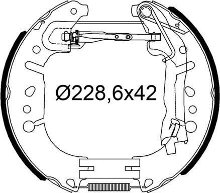 Valeo 554953 - Комплект тормозных колодок, барабанные autospares.lv