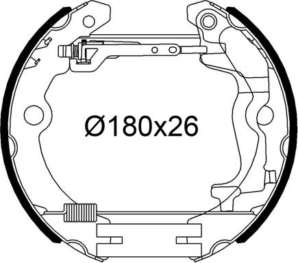 Valeo 554963 - Комплект тормозных колодок, барабанные autospares.lv