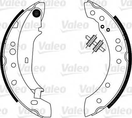 Valeo 554902 - Комплект тормозных колодок, барабанные autospares.lv