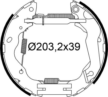 Valeo 554912 - Комплект тормозных колодок, барабанные autospares.lv