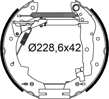 Valeo 554989 - Комплект тормозных колодок, барабанные autospares.lv