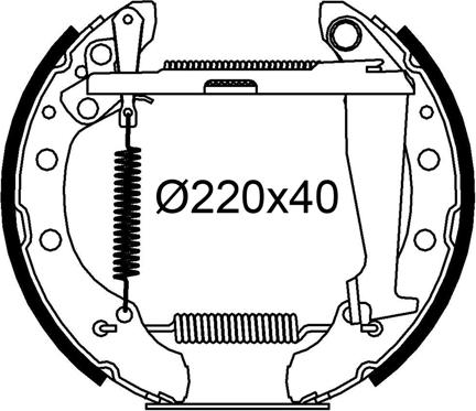 Valeo 554978 - Комплект тормозных колодок, барабанные autospares.lv