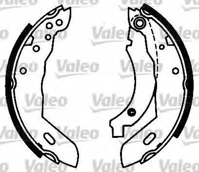 Valeo 554696 - Комплект тормозных колодок, барабанные autospares.lv