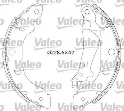 Valeo 554639 - Комплект тормозных колодок, барабанные autospares.lv