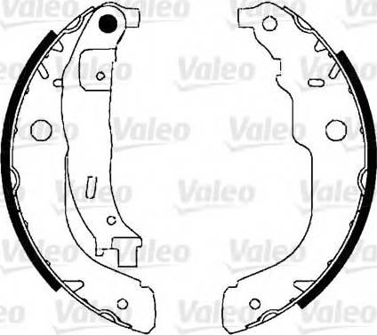 Valeo 554897 - Комплект тормозных колодок, барабанные autospares.lv