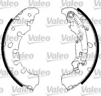 Valeo 554815 - Комплект тормозных колодок, барабанные autospares.lv