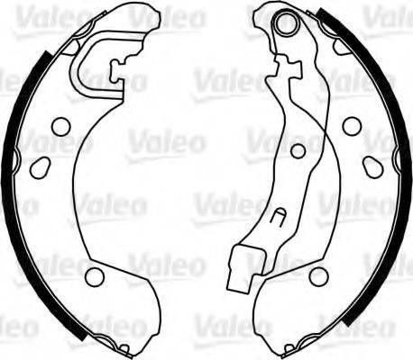Valeo 554832 - Комплект тормозных колодок, барабанные autospares.lv