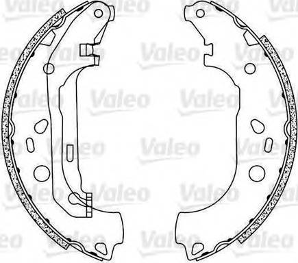 Valeo 554829 - Комплект тормозных колодок, барабанные autospares.lv