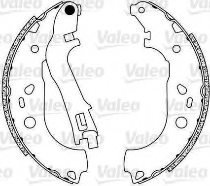 Valeo 554821 - Комплект тормозных колодок, барабанные autospares.lv
