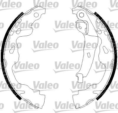 Valeo 554760 - Комплект тормозных колодок, барабанные autospares.lv