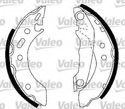 Valeo 554733 - Комплект тормозных колодок, барабанные autospares.lv